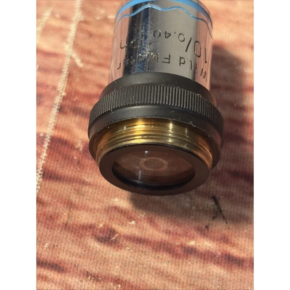 WILD HEERBRUGG 10X PLAN PL FLUOTAR OBJECTIVE MICROSCOPE LENS M20 M11